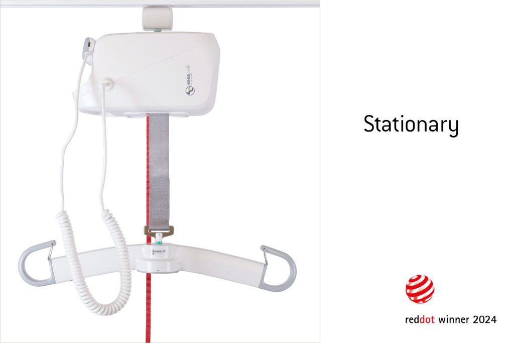 Zoom In Human Care Cosmos Dual Function Ceiling Lift Lightweight Portable Stationary Patient Lift for Safe, Easy Transfers IP-Rated, Multi-Rail Compatible