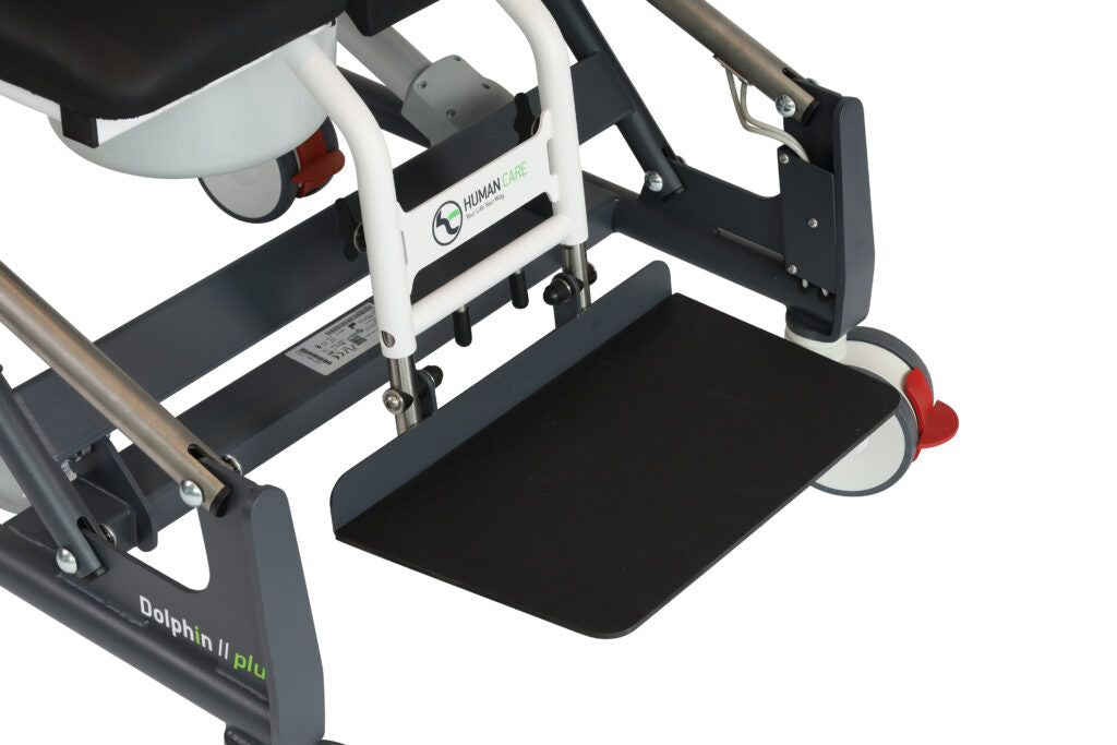 Foot Rest Human Care Dolphin II Plus Shower Chair for Safe, Comfortable, and Ergonomic Hygiene Support