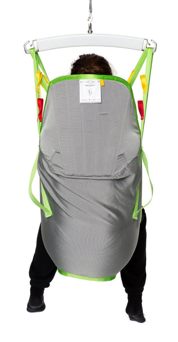 Back View Human Care Full Body Sling High Back Patient Lift Sling Extra Head Support for Safe, Comfortable Transfers