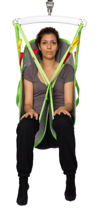 Front View Human Care Full Body Sling High Back Patient Lift Sling Extra Head Support for Safe, Comfortable Transfers