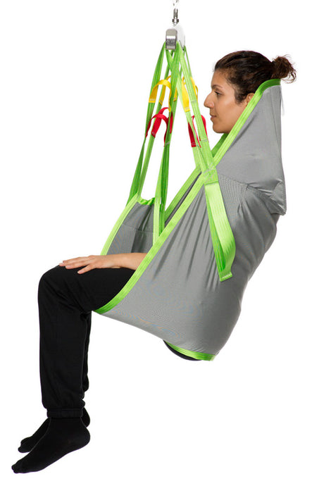 Side Profile Human Care Full Body Sling High Back Patient Lift Sling Extra Head Support for Safe, Comfortable Transfers