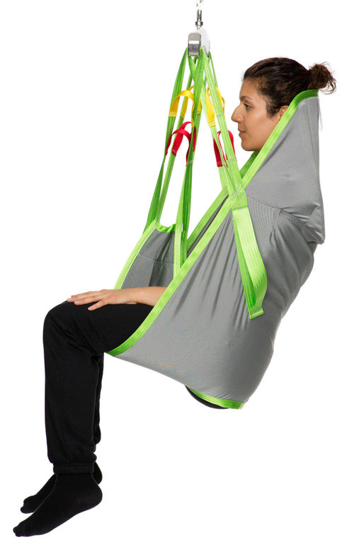 Side Profile Human Care Full Body Sling High Back Patient Lift Sling Extra Head Support for Safe, Comfortable Transfers