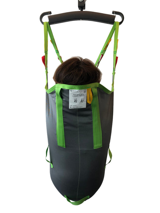 Back View Human Care High Basic Patient Lift Sling with Head and Neck Support for Safe, Comfortable Transfers