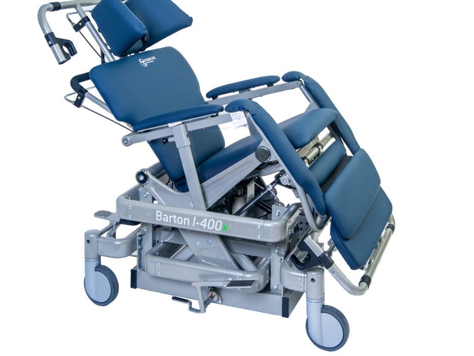 Side Profile Human Care I-400X Convertible Chair for Safe Patient Handling, Ergonomic Transfers and Tilt in Space Support