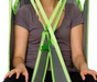 Front Details Human Care Shoulder-High Sit Sling Reinforced Back and Divided Leg Supports for Safe, Upright Patient Lifting