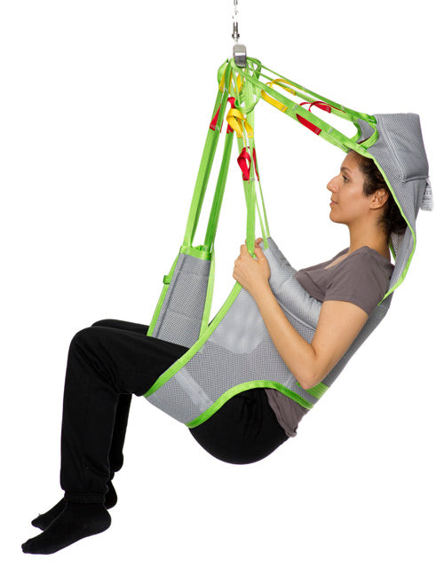 Side Profile Human Care Toileting Sling in Breathable Polyester Net for Secure, Comfortable Transfers and Easy Dressing Undressing