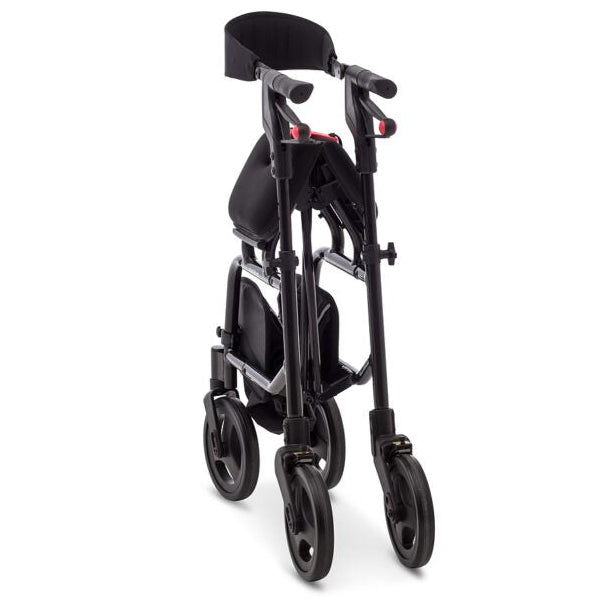Folded Human Care neXus 3 Rollator Lightweight, Ergonomic Mobility Aid with Cross-Folding Frame, Adjustable Sizes, and Durable Wheels