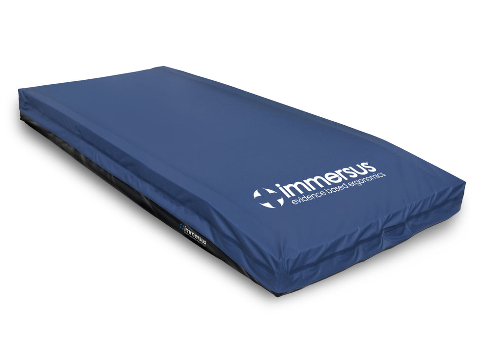 Immersus Foam Mattress For Healing Of Pressure Injury Fall Prevention And Ultimate Comfort In Blue Manufactures Sheet Cover With Logo