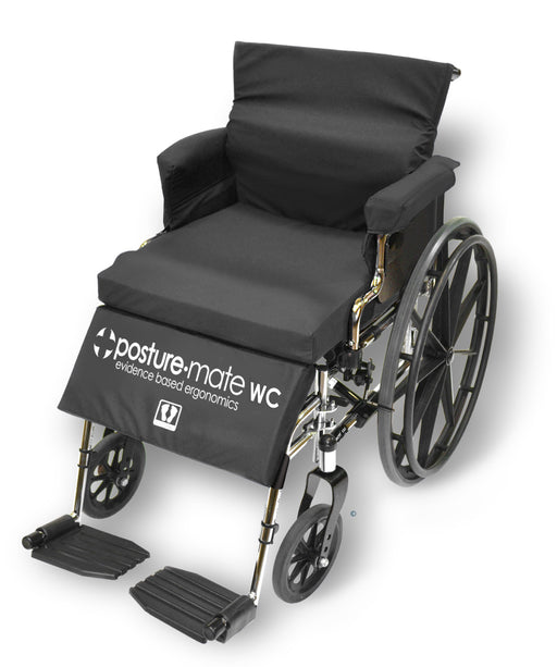 Immersus Black Posture-Mate WC Wheelchair Seat and Back Cushion for Standard Wheelchair With Logo View