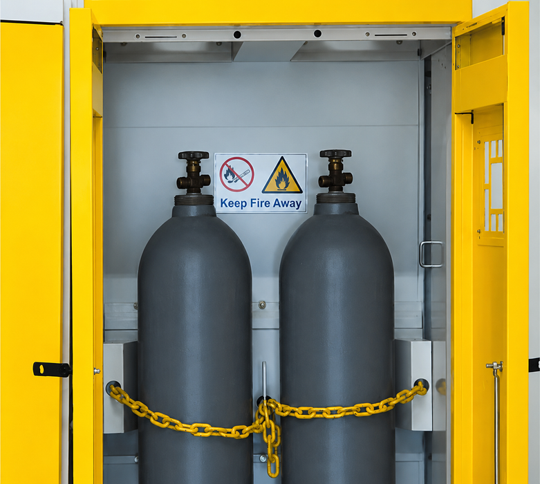 Jeio Tech Gas Cylinder Storage Cabinet With Ventilated Safety Design