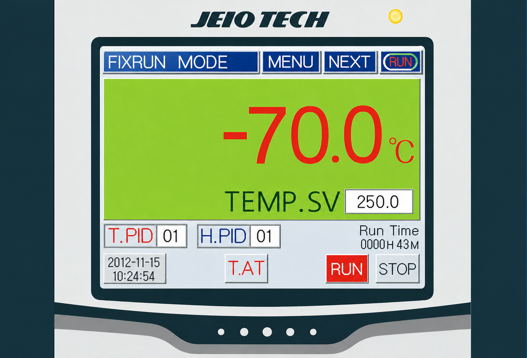 Jeio Tech Heating And Cooling Chambers KBD Series With Ultra Low Temperature Control And Touchscreen Display Color LCD Controller Image