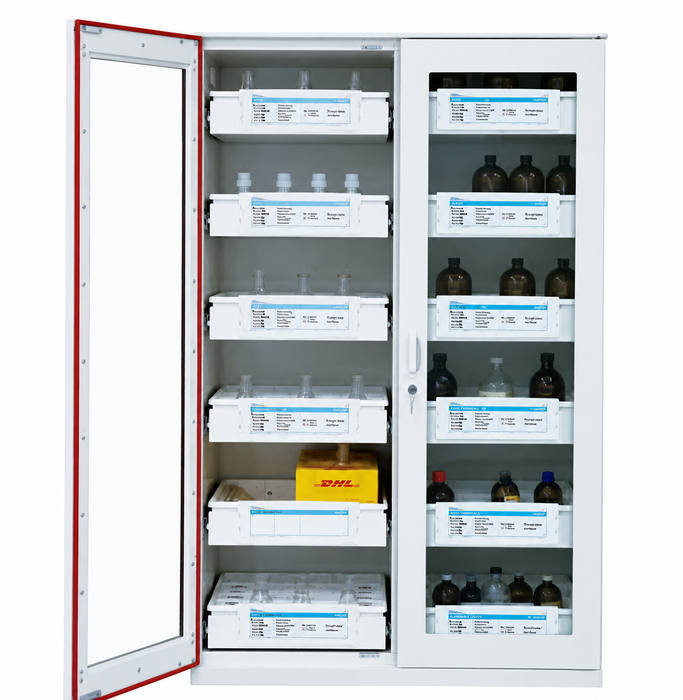 Jeio Tech Multipurpose Cabinet Open Type With Adjustable Storage Trays And Glass Door For Laboratory Organization, Main Image