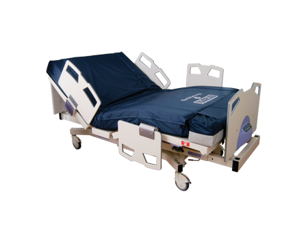 Joerns BariMatt 1000 Plus Pressure Reducing Bariatric Foam Mattress With Side Bolsters In Bed Frame View