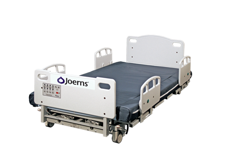 Joerns BariMatt 1000 Plus Pressure Reducing Bariatric Foam Mattress With Side Bolsters In Fully Flat Bed Frame View