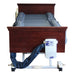 Joerns DermaFloat APL Alternating Pressure Mattress In Fully Flat Bed Frame With Air Cells And Air Pump Mounted To Bed View