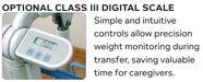 Joerns Hoyer Elevate Sit to Stand Patient Lift Scale Option View