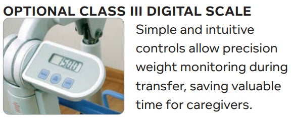 Joerns Hoyer Elevate Sit to Stand Patient Lift Scale Option View