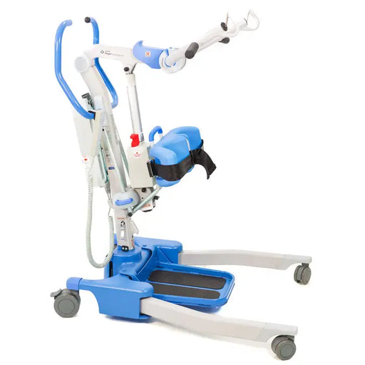 Joerns Hoyer Journey Portable Stand Aid Lift With Knee Pads And Foot Plate View