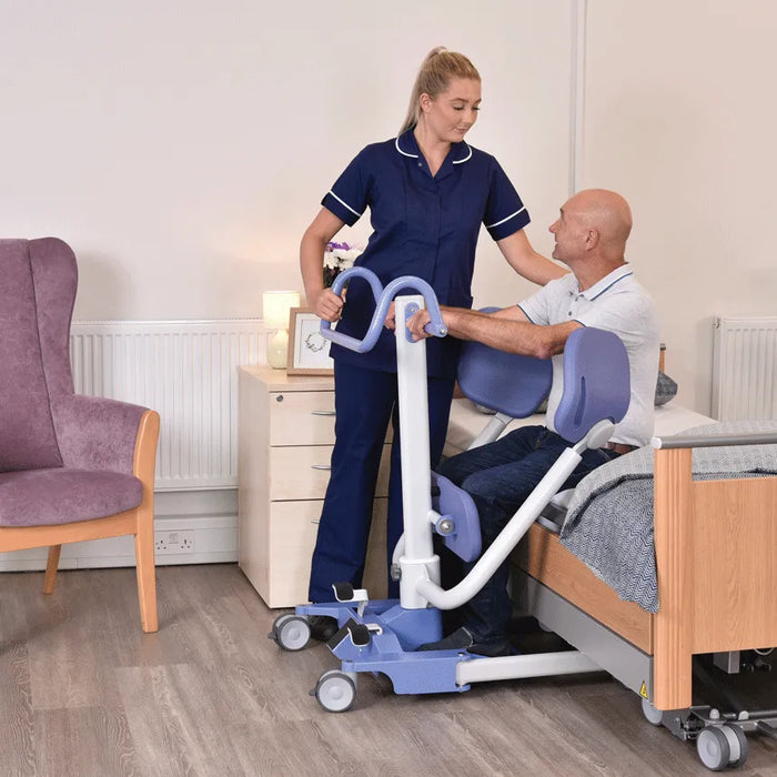 Joerns Hoyer Up Stand Aid With Patient And Caregiver View