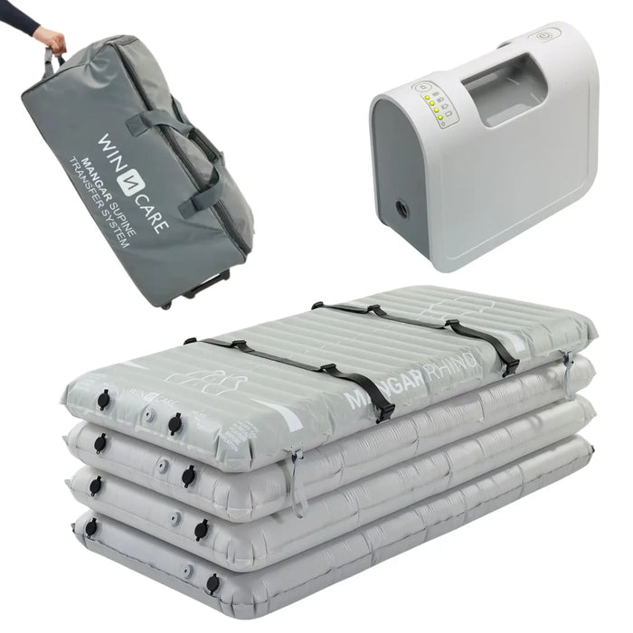 Joerns Mangar Rhino Lifting Device With Airflo Duo Compressor And Bag View