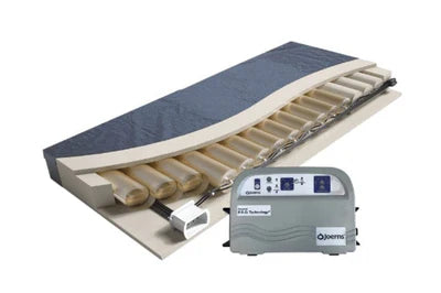 Joerns P.R.O. Matt Plus Alternating Pressure Mattress Half Covered With Air Foam Cells An Air Pump View