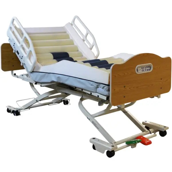 Joerns P.R.O. Matt Plus Alternating Pressure Mattress With Air Foam Cells An Air Pump In Bed Frame View
