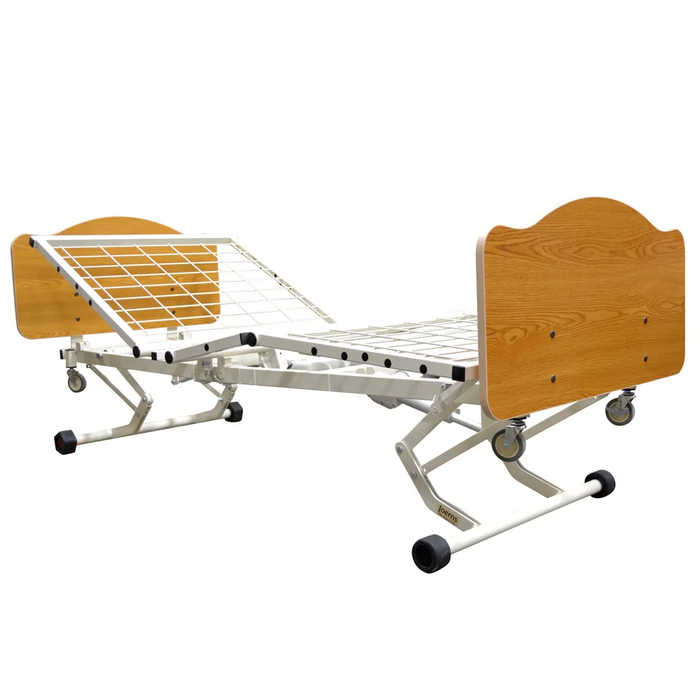 Joerns WeCare Hospital Bed Elevated Raised Head And Knee Section Traditional Panel Without Side Rail View