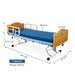 Joerns WeCare Hospital Bed Fully Flat In Traditional Panel With Mattress And Hand Pendant View