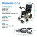 Journey Air Lightweight Folding Power Chair Dimension View