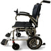 Journey Air Lightweight Folding Power Chair With Flip Up Footrests Side View