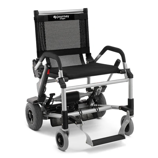 Journey Black Zinger Folding Power Chair With Floating Footrests View