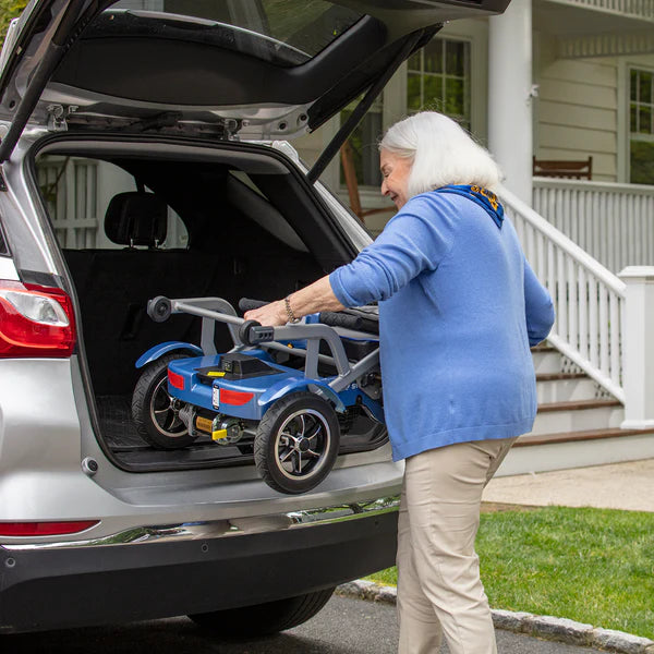 Journey Blue So Lite Folding Power Scooter Lightweight Easy Carry In Car Trunk View