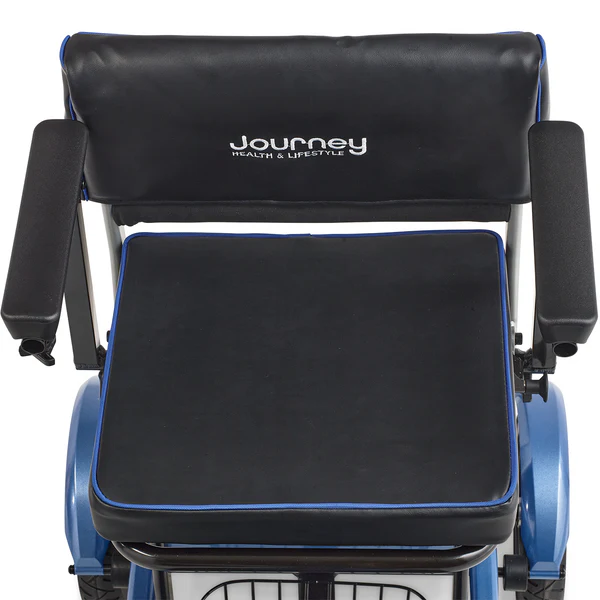 Journey Blue So Lite Folding Power Scooter Seat View