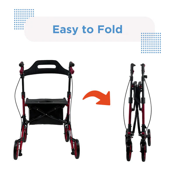 Journey Breeze Rollator Fold View