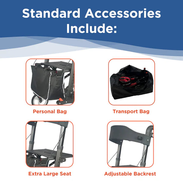 Journey Breeze Rollator Included Accessories View