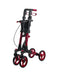 Journey Red Breeze Rollator With Large Bag Rear Folded View