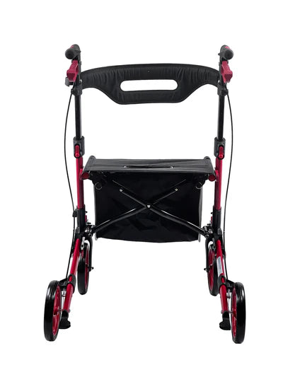 Journey Red Breeze Rollator With Large Bag Rear View