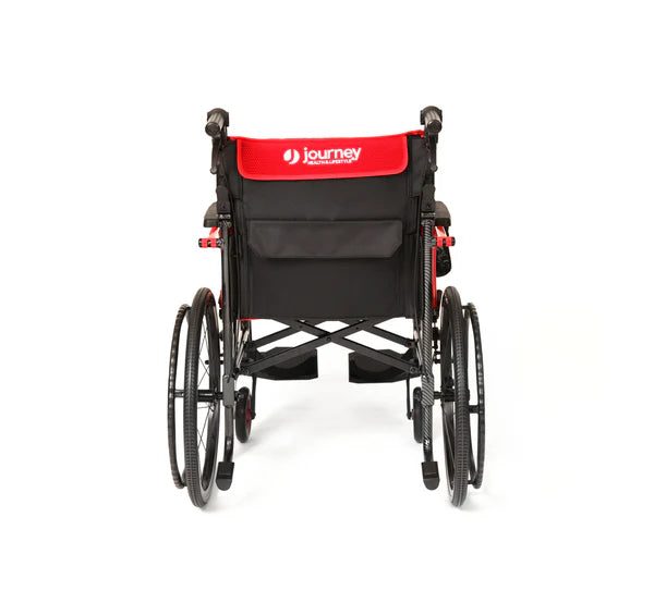 Journey Red So Lite C2 Ultra Lightweight Wheelchair Rear View