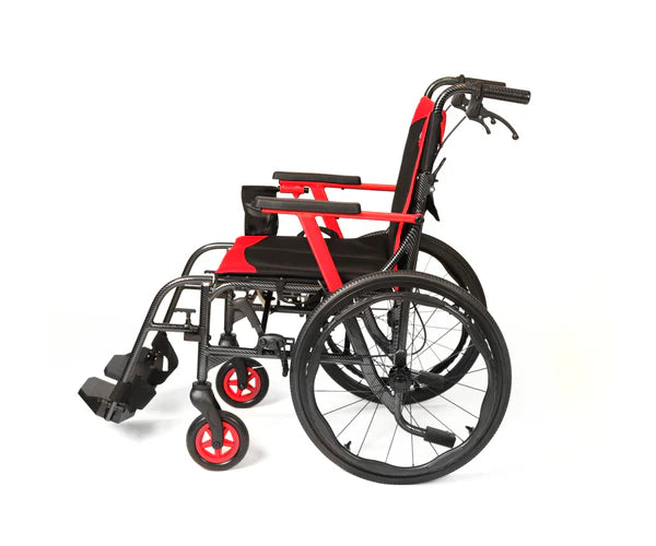 Journey Red So Lite C2 Ultra Lightweight Wheelchair Side View
