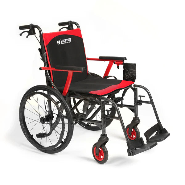 Journey Red So Lite C2 Ultra Lightweight Wheelchair With Swing Away Footrests View