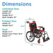 Journey So Lite C2 Ultra Lightweight Wheelchair Dimensions View