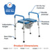 Journey SoftSecure Perfect Raised Toilet Seat Product Dimensions View