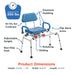 Journey SoftSecure Rotating Transfer Bench Product Dimensions View