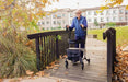 Journey UPWalker Original Rollator Used By Patient In Outdoor View