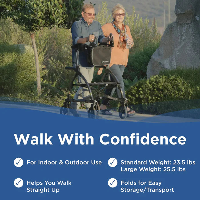 Journey UPWalker Original Rollator Used By Patient Walk With Confidence Detailed View