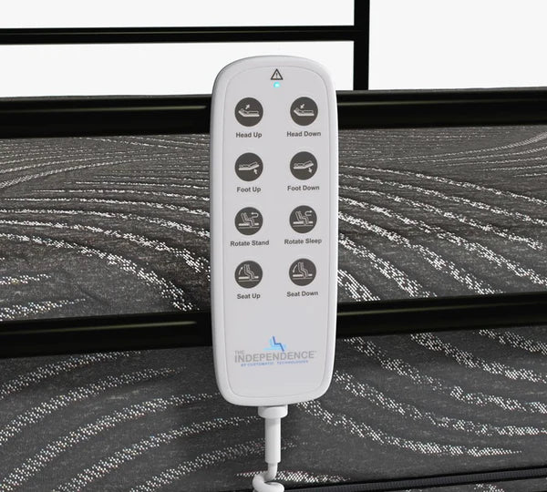 Journey UPbed Independence 4 in 1 Motorized Lift Bed With 90 Rotation Remote Control View