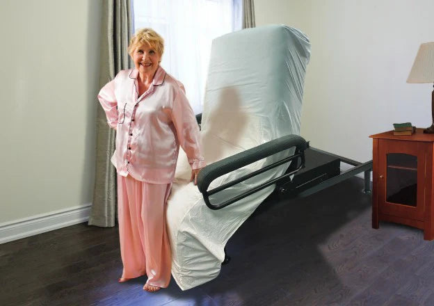 Journey UPbed Standard 4 in 1 Motorized Lift Bed Fully Raised Head Section Position With Patient View