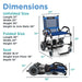 Journey Zinger Folding Power Chair Dimension View