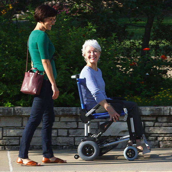 Journey Zinger Folding Power Chair With Rider View