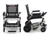 Journey Zoomer Lightweight Folding Power Chair Front And Side View